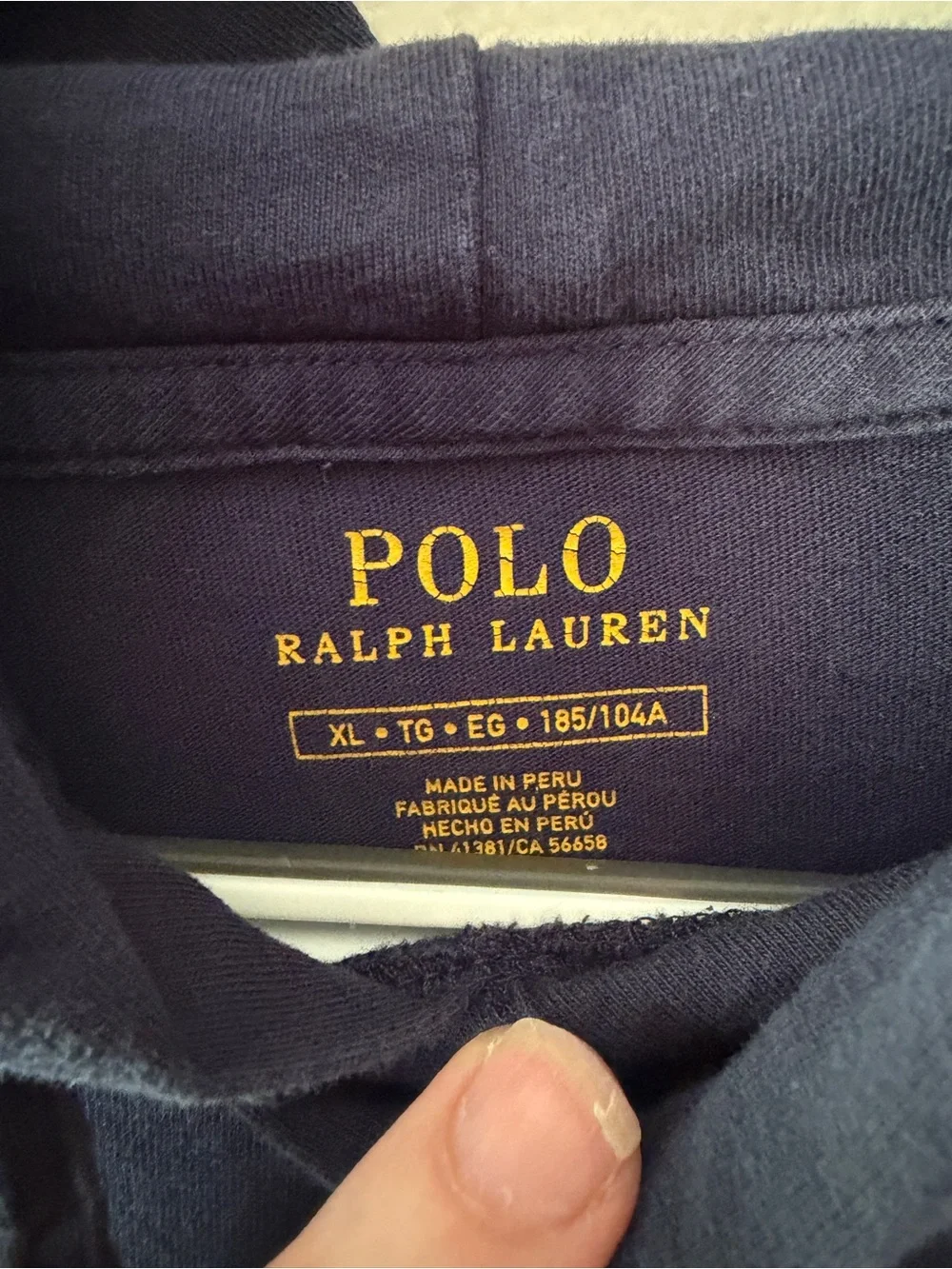 Polo by Ralph Lauren Navy Long-Sleeve Hoodie with Red Pony